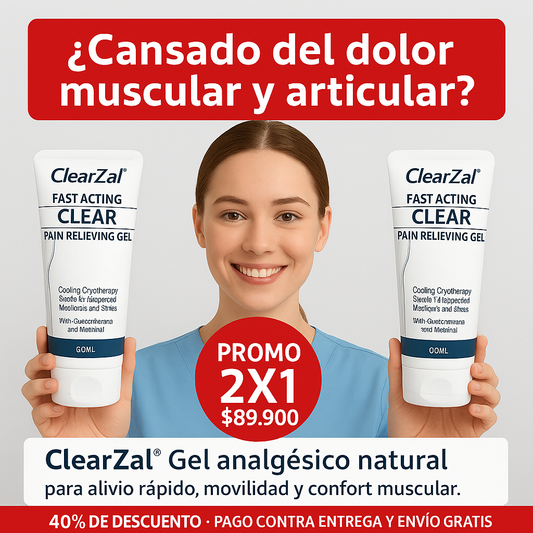 Oferta Especial 2x1: ClearZal™ - Alivio Rápido y Efectivo para Dolores Musculares y Articulares